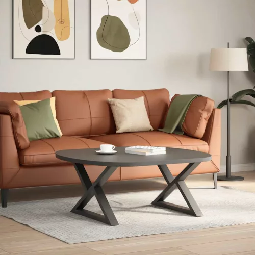  2 db antracitszürke acél dohányzóasztal láb 70 x (42-43,3) cm