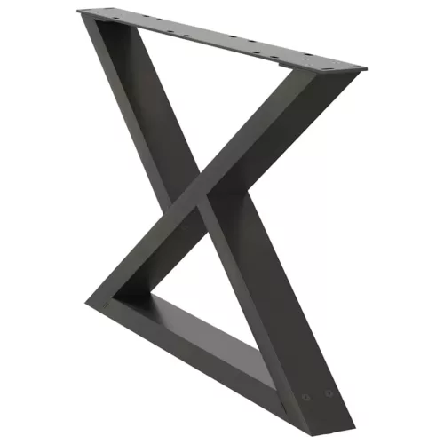  2 db antracitszürke acél dohányzóasztal láb 70 x (42-43,3) cm