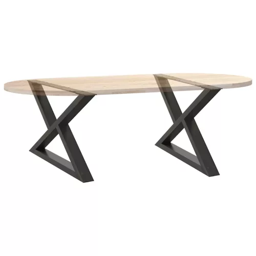  2 db antracitszürke acél dohányzóasztal láb 70 x (42-43,3) cm