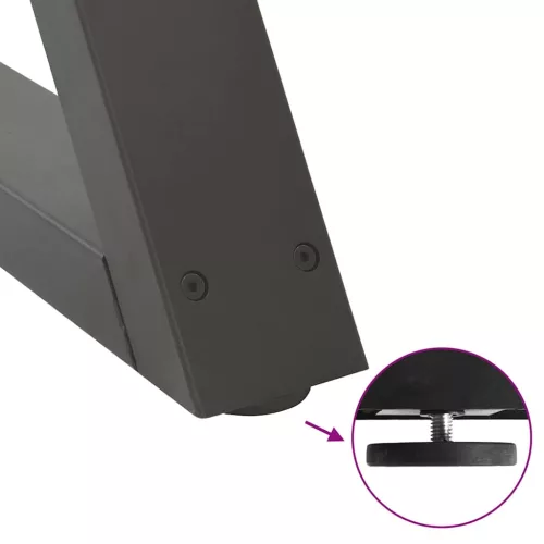  2 db antracitszürke acél dohányzóasztal láb 70 x (42-43,3) cm