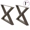  2 db natúr acél dohányzóasztal láb 70 x (42-43,3) cm acél