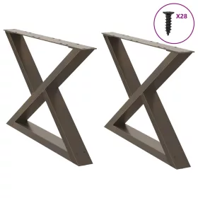    2 db natúr acél dohányzóasztal láb 70 x (42-43,3) cm acél