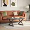  2 db natúr acél dohányzóasztal láb 70 x (42-43,3) cm acél