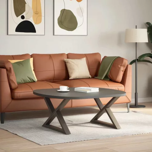  2 db natúr acél dohányzóasztal láb 70 x (42-43,3) cm acél