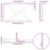  2 db natúr acél dohányzóasztal láb 70 x (42-43,3) cm acél