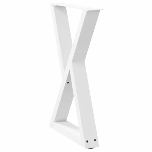  2 db fehér étkezőasztal láb 50 x (72-73,3) cm acél étkezőasztal láb