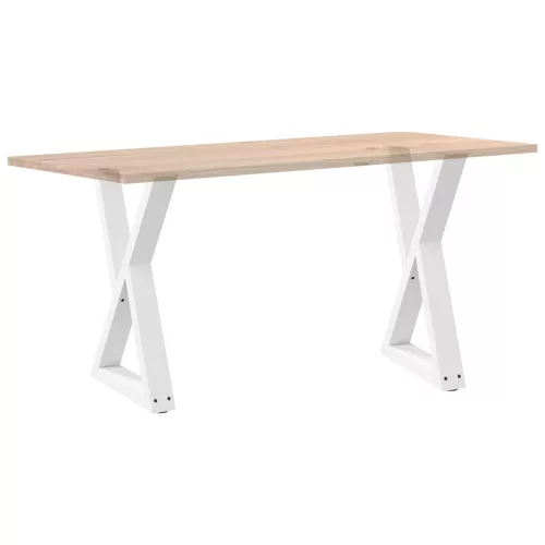  2 db fehér étkezőasztal láb 50 x (72-73,3) cm acél étkezőasztal láb