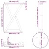  2 db fehér étkezőasztal láb 50 x (72-73,3) cm acél étkezőasztal láb