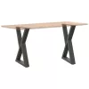  2 db antracitszürke acél étkezőasztalláb 50x(72-73,3) cm