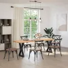 2 db fekete acél étkezőasztal láb 60 x (72-73,3) cm