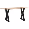  2 db fekete acél étkezőasztal láb 60 x (72-73,3) cm