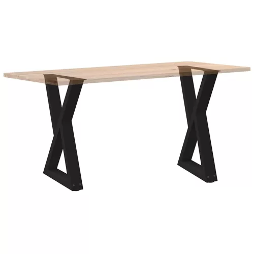  2 db fekete acél étkezőasztal láb 60 x (72-73,3) cm