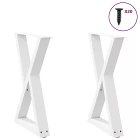    2 db fehér étkezőasztal láb 60 x (72-73,3) cm acél étkezőasztal láb