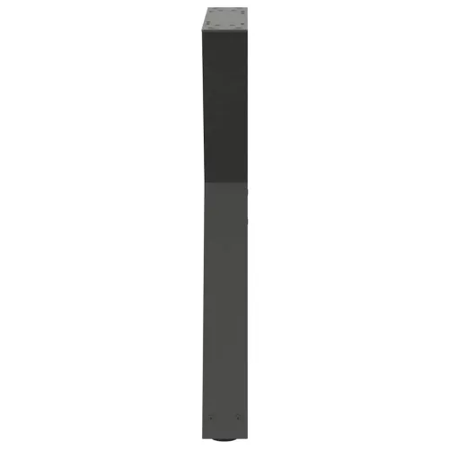  2 db antracitszürke acél étkezőasztalláb 60x(72-73,3) cm