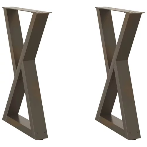  2 db natúr acél étkezőasztal láb 60 x (72-73,3) cm acél