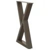  2 db natúr acél étkezőasztal láb 60 x (72-73,3) cm acél