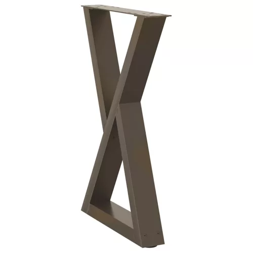 2 db natúr acél étkezőasztal láb 60 x (72-73,3) cm acél