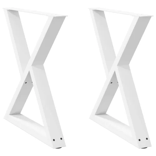  2 db fehér étkezőasztal láb 70 x (72-73,3) cm acél étkezőasztal láb