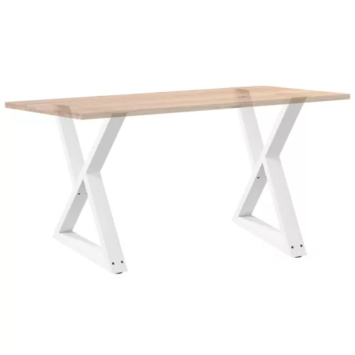  2 db fehér étkezőasztal láb 70 x (72-73,3) cm acél étkezőasztal láb