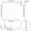  2 db fehér étkezőasztal láb 70 x (72-73,3) cm acél étkezőasztal láb