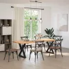  2 db fekete acél étkezőasztal láb 80 x (72-73,3) cm