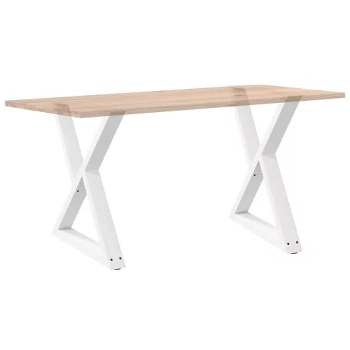  2 db fehér étkezőasztal láb 80 x (72-73,3) cm acél étkezőasztal láb