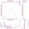  2 db fehér étkezőasztal láb 80 x (72-73,3) cm acél étkezőasztal láb