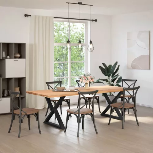  2 db fekete acél étkezőasztal láb 90 x (72-73,3) cm