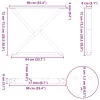  2 db fehér étkezőasztal láb 90 x (72-73,3) cm acél étkezőasztal láb