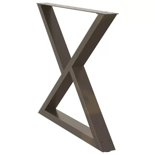  2 db natúr acél étkezőasztal láb 90 x (72-73,3) cm acél