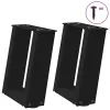  2 db U alakú fekete acél dohányzóasztal láb 30x(30-31) cm