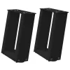  2 db U alakú fekete acél dohányzóasztal láb 30x(30-31) cm
