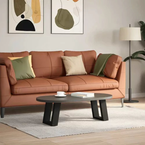  2 db U alakú fekete acél dohányzóasztal láb 30x(30-31) cm