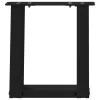  2 db U alakú fekete acél dohányzóasztal láb 30x(30-31) cm