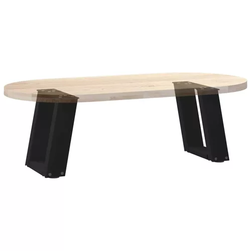  2 db U alakú fekete acél dohányzóasztal láb 30x(30-31) cm
