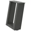  2 db antracitszürke, U alakú acél dohányzóasztal láb 30x(30-31) cm