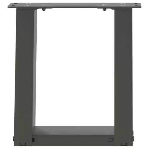  2 db antracitszürke, U alakú acél dohányzóasztal láb 30x(30-31) cm