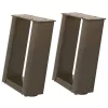  2 db U alakú natúr acél dohányzóasztal láb 30x(30-31) cm