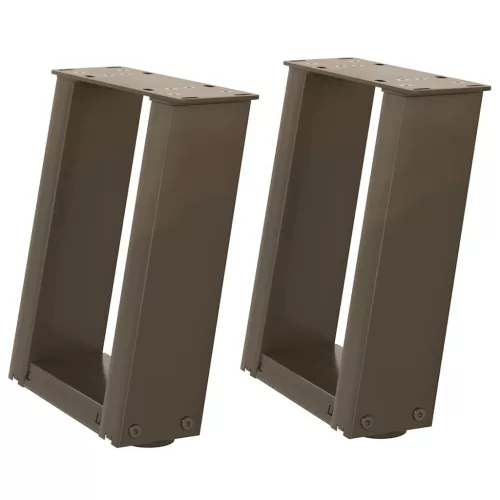  2 db U alakú natúr acél dohányzóasztal láb 30x(30-31) cm