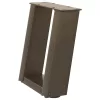  2 db U alakú natúr acél dohányzóasztal láb 30x(30-31) cm