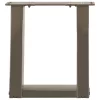  2 db U alakú natúr acél dohányzóasztal láb 30x(30-31) cm