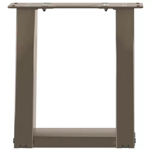  2 db U alakú natúr acél dohányzóasztal láb 30x(30-31) cm