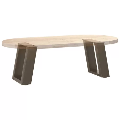  2 db U alakú natúr acél dohányzóasztal láb 30x(30-31) cm