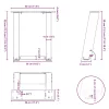  2 db U alakú natúr acél dohányzóasztal láb 30x(30-31) cm