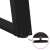  2 db U alakú dohányzóasztal láb fekete 40 x (30-31) cm acél dohányzóasztal láb