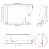  2 db U alakú dohányzóasztal láb fekete 40 x (30-31) cm acél dohányzóasztal láb