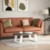  2 db U alakú dohányzóasztal láb fehér 40 x (30-31) cm acél