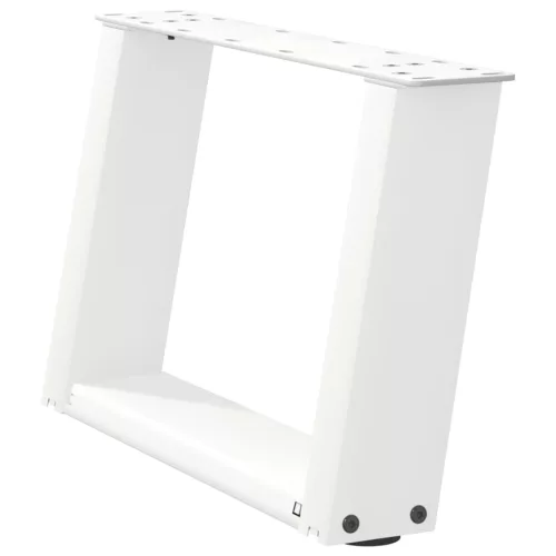 2 db U alakú dohányzóasztal láb fehér 40 x (30-31) cm acél