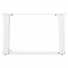  2 db U alakú dohányzóasztal láb fehér 40 x (30-31) cm acél