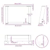  2 db U alakú dohányzóasztal láb fehér 40 x (30-31) cm acél